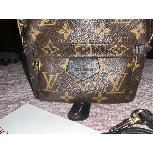 Authentic Louis Vuitton monogram Palm Springs mini backpack crossbody bag tote - Picture 11 of 16
